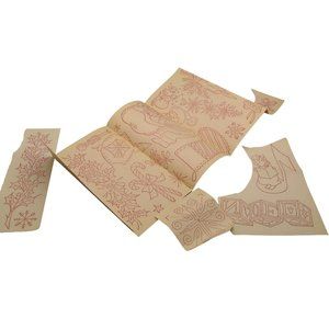 Vintage Happy Christmas Transfer Patterns, MCM Workbasket Iron On Transfers